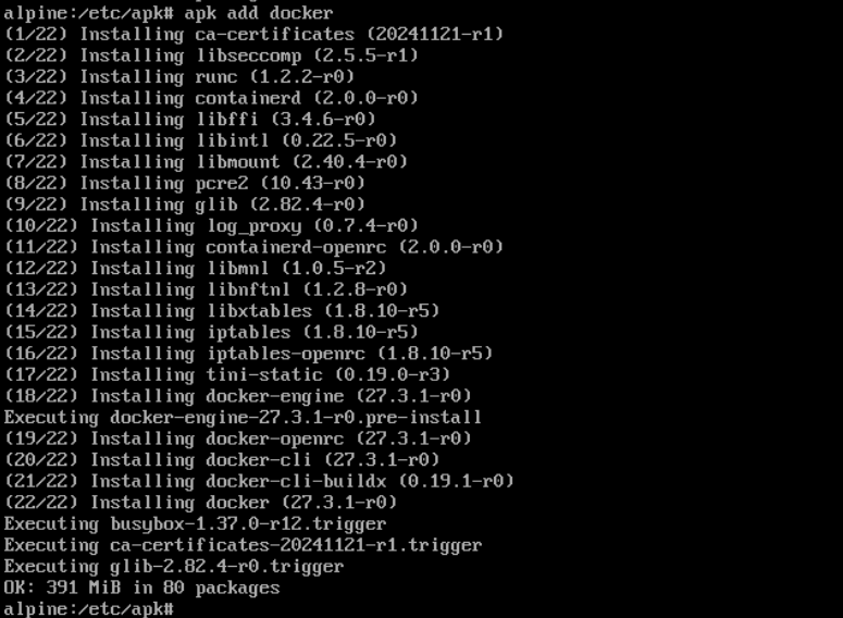 Alpine - Installation Docker 2