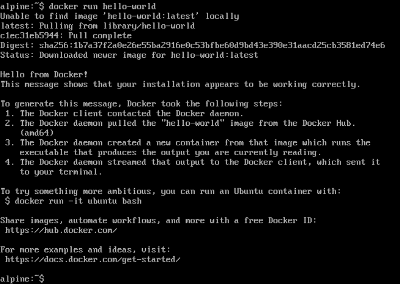 Alpine - Installation Docker 9