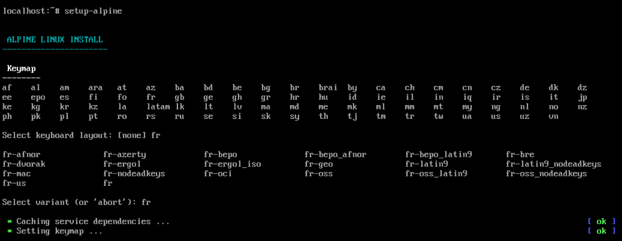 Alpine - Installation étape 2