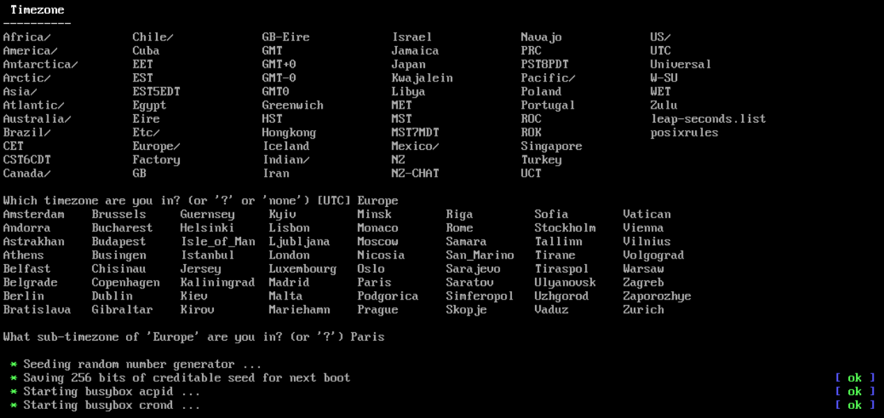 Alpine - Installation étape 6
